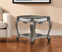 Load image into Gallery viewer, Solid Wood End Table With Shelf - Gray