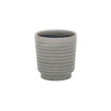 Load image into Gallery viewer, Striped Round Pot Planter (487470) - Gray