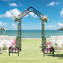 Load image into Gallery viewer, Garden Arch With Adjustable & Climbing Plants Support - Black