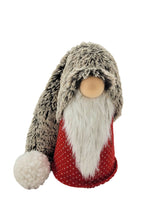 Load image into Gallery viewer, Fabric Christmas Santa Standing Gnome (552203) - Red / Gray / White