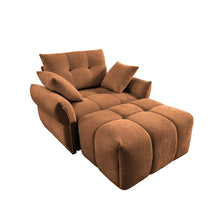 Load image into Gallery viewer, Ergonomic Single Seater Sofa With Ottoman, High Resilience Support Cushions