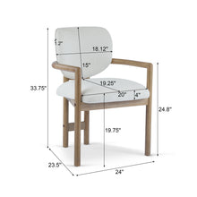 Load image into Gallery viewer, Upholstered Arm Dining Chairs (Set of 2)