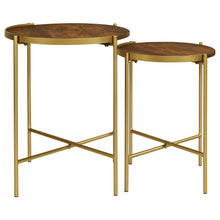 Load image into Gallery viewer, Genevieve - 2 Piece Round Nesting Table - Gold
