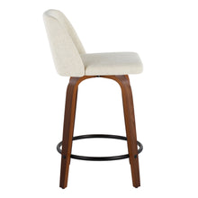 Load image into Gallery viewer, Toriano - Contemporary Fixed Height Counter Stool Swivel With Round Footrest (Set of 2)