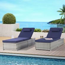 Load image into Gallery viewer, Outdoor Sofa Pe Rattan Furniture Deck Chair - Gray