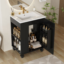 Load image into Gallery viewer, Classic Retro Bathroom Vanity With Sink, Door Shelf, Side Open Storage Frame