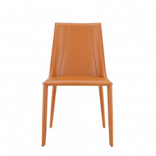Load image into Gallery viewer, Upholstered Leather Dining Side Chair - Terra Cotta