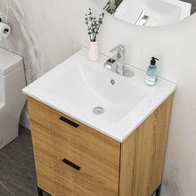 Load image into Gallery viewer, Rectangular Single Vanity Top With 1 Faucet Hole And Overflow Ceramic