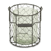 Load image into Gallery viewer, Wire Basket Jar - Brown / Clear