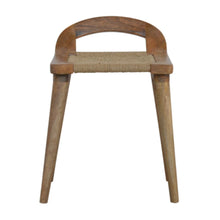 Load image into Gallery viewer, Woven Raised Back Stool - Oak