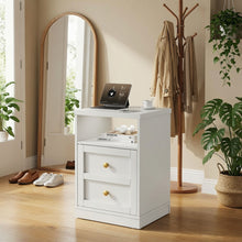 Load image into Gallery viewer, Nightstand With Door & Shelf, 2 Drawer Side Table