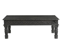 Load image into Gallery viewer, Solid Wood Distressed Coffee Table - Black