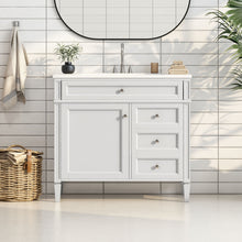 Load image into Gallery viewer, Bathroom Vanity With 2 Drawers And Tip-Out Drawer, Storage Cabinet