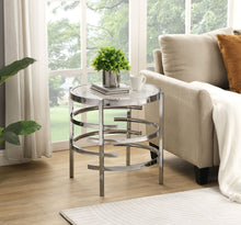Load image into Gallery viewer, Elegant Round Table With Sintered Stone Top & Sturdy Metal Frame