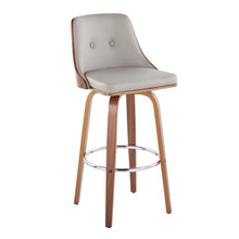 Load image into Gallery viewer, Gianna - Mid Century Modern Fixed Height Barstool With Swivel With Round Footrest (Set of 2)