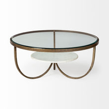Load image into Gallery viewer, Round Coffee Table - Gold And Brown