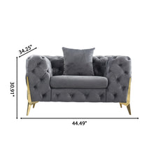 Load image into Gallery viewer, Accent Chair With Diamond Button Tufting, Matching Throw Pillow