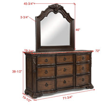 Load image into Gallery viewer, 9 Drawers Dresser - Brown / Coffee