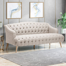 Load image into Gallery viewer, Comfy 3 Seat Sofa With Wooden Legs, For Living Room And Study