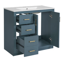 Load image into Gallery viewer, Bathroom Vanity With Sink Combo, Storage Cabinet, Freestanding Set With 3 Drawers & Soft Closing Doors