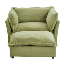 Load image into Gallery viewer, Modern Armchair Sofa With Movable Ottoman