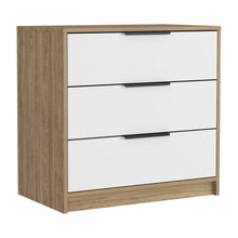 Load image into Gallery viewer, Three Drawer Dresser - White And Natural