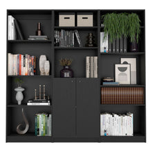 Load image into Gallery viewer, Five Tier Bookcase With Two doors (546342) - Black