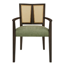 Load image into Gallery viewer, Mid Century Modern Arm Dining Chair Set With Rattan Backrest