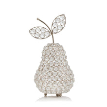 Load image into Gallery viewer, Decorative Pear Tabletop Sculpture - Silver / Clear
