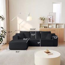 Load image into Gallery viewer, Modular Cloud Sectional Couch With L Shape Chaise, Deep Seat