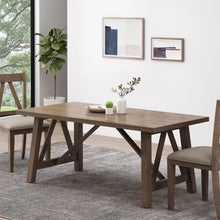 Load image into Gallery viewer, Farmhouse Style Dining Table With Wood Like Top