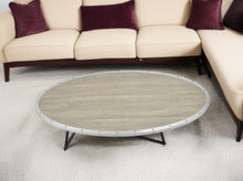Load image into Gallery viewer, Iron Round Coffee Table - Natural And Black