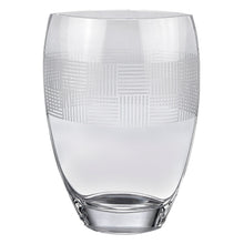Load image into Gallery viewer, With Geometric Pattern Oval Table Vase - Clear