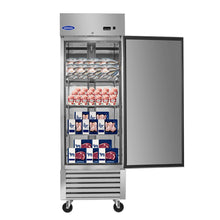 Load image into Gallery viewer, Commercial Freezer 23 Cu.Ft With 1 Solid Door Reach-In Freezers Stainless Steel Etl Approved Upright Freeze Storage - Silver