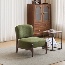 Load image into Gallery viewer, Modern Boucle Lounge Chair With Solid Wood Fram