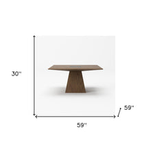 Load image into Gallery viewer, 59" Square Solid Manufactured Wood Dining Table - Brown / Black