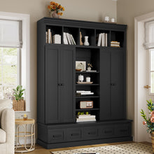 Load image into Gallery viewer, Hall Tree With Bench And 5 Storage Cubbies
