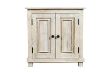 Load image into Gallery viewer, 28" Distressed Solid Wood Nightstand With Storage - White