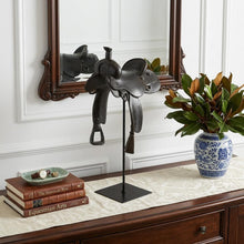 Load image into Gallery viewer, Western Horse Saddle Tabletop Sculpture - Black
