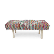Load image into Gallery viewer, Prytania - Boho Handmade Fabric Upholstered Bench