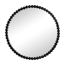 Load image into Gallery viewer, Circle Mirror With Metal Beaded Frame, Wall Mirror For Living Room Bedroom Entryway - Black