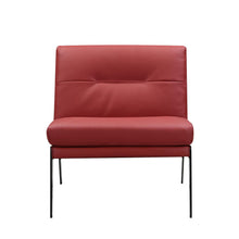 Load image into Gallery viewer, Genuine Leather Slipper Chair - Red And Black