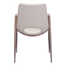Load image into Gallery viewer, Upholstered Faux Leather Dining Arm Chairs (Set of 2) - Beige