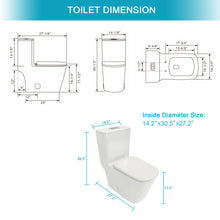 Load image into Gallery viewer, 1 Piece Toilet & Dual Flush And Soft Closing Seat - White