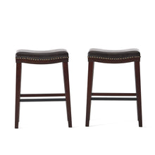 Load image into Gallery viewer, Elegant Saddle Stool With Curved Seat Comfort - Brown