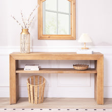 Load image into Gallery viewer, Console Table With Storage Shelf - Antique Natural / Light Natural / Natural