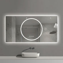 Load image into Gallery viewer, 47" Round Lighted Frameless Bathroom Vanity Mirror - Silver