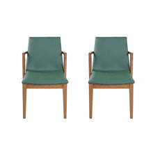 Load image into Gallery viewer, Dining Chairs (Set of 2) - Green / Walnut
