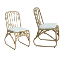 Load image into Gallery viewer, Outdoor Wicker Dining Chairs With Washable Cushion (Set of 2)
