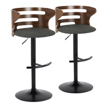 Load image into Gallery viewer, Cosi - Mid Century Modern Adjustable Barstool With Swivel With Rounded T Footrest (Set of 2)